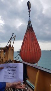 deck crane load test